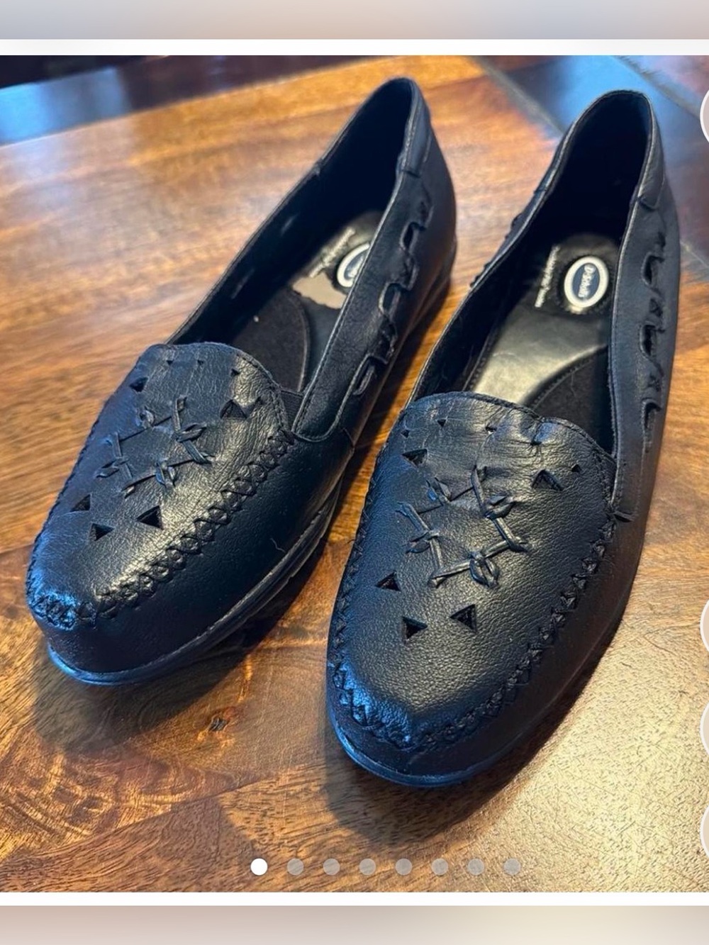 Dr Scholls Black Women’s Leather Slip-On Loafers size 10 New!